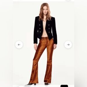 BNWT Frame Denim Copper velvet Le High Rise Flare Pants size 27